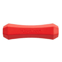 Playology Хрустящая жевательная палочка Squeaky Chew Stick с ароматом говядины, средняя, красный, 16см