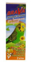 ПАЛОЧКИ БРАВА ДЛЯ ПОПУГАЕВ МЕДОВО-ЯИЧНЫЕ 2ШТ (1*18)