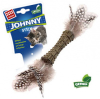 Игрушка для кошек Johnny Stick прессованная мята перья с двух сторон