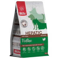 Blitz Dog Vetline Hepatic Сухой корм диета для собак при нарушении функции печени