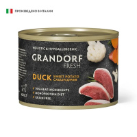 Grandorf Fresh Консервы для собак Паштет из утки с бататом и цветной капустой