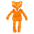 MyDog Игрушка для собак Лиса-шуршалка с кармашком, 40см