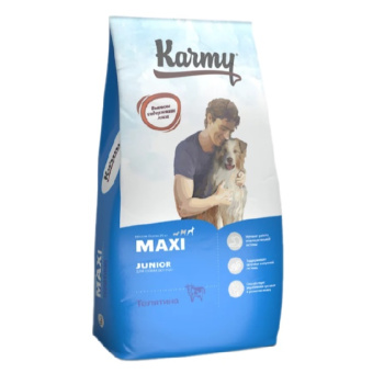 Karmy 14кг Maxi Junior Сухой корм для щенков крупных пород Телятина